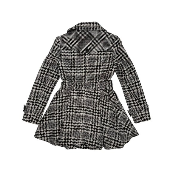 Vintage 90s Y2K Victorias Secret Black White Houndstooth Double Breasted Peacoat - Picture 12 of 16